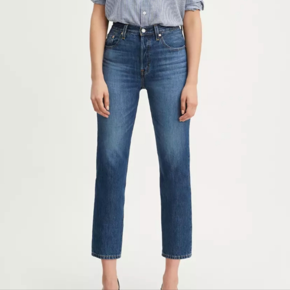 Levi's 501 cropped  jeans 100% cotton